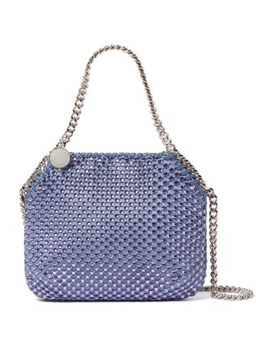 Stella McCartney - mini Falabella crystal shoulder bag - women - Organic Cotton/Recycled Polyester/Polyester/Recycled Brass/Zamak/stainless steel/P...