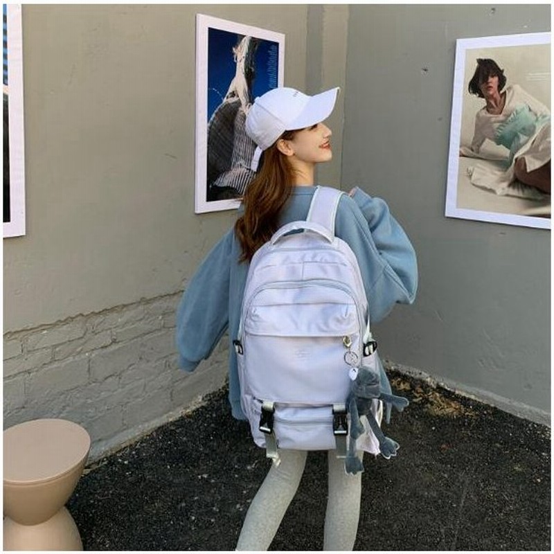 リュック バッグ 大きめ レディース 通学 学生 韓国 収納 防水 可愛い シンプル 通学バッグ 通販 Lineポイント最大get Lineショッピング