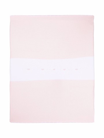 Siola - two-tone knitted blanket - kids - Cotton - One Size - Pink