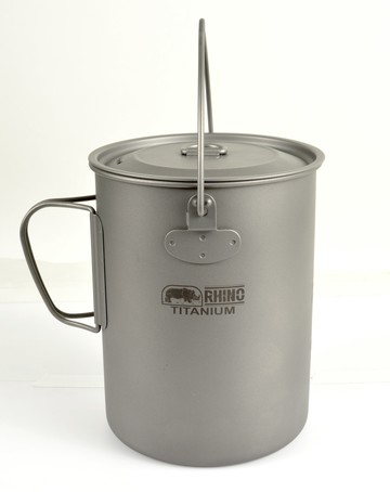 【【蘋果戶外】】犀牛 Rhino KT-81 超輕鈦合金吊鍋 1550ml 附鍋蓋 折疊手把 附黑色收納袋