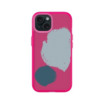 iPhone 15 Clear 粉漾桃 - Blob / 一團一團 - 蔚藍海沫