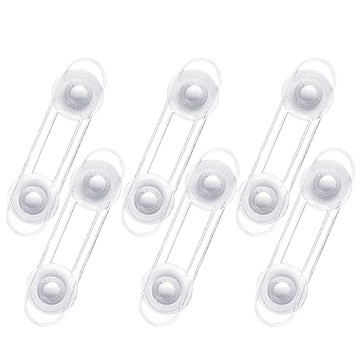 AHOYE 多功能兒童安全鎖/抽屜鎖/安全扣/寶寶防護 附3M黏膠  透明色  6個