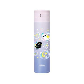 THERMOS 自動上鎖真空保溫瓶450ml(JNS-453LOA-GPK)(星空泡泡)