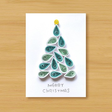 ( 18款供選擇 ) 手工捲紙卡片 \ 聖誕樹