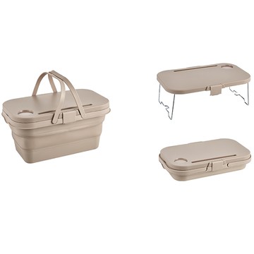 DAPER NAM 多功能 Arada 2合1 野餐露營箱桌組  1組  1層  米色