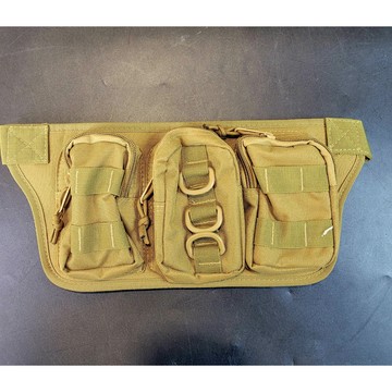 【翔準】 三連方包腰包(沙色)隨身包 包包 護照 出國 手機包 工具 手機包 隨身包 夜市 錢包 腰掛 胸掛 跑單熊貓