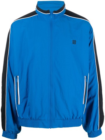 AMBUSH - logo-embroidered zip-up jacket - unisex - Nylon/Rayon/Polyester - L - Blue