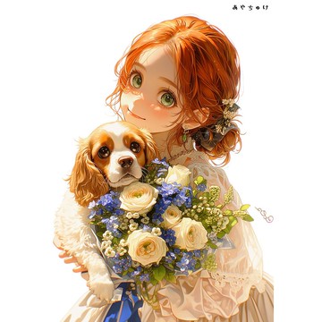 【4 月新品 3】07-120-0146 人物貼紙 春日女孩與動物