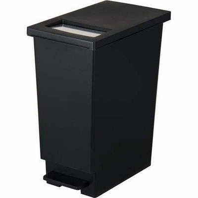 トンボ ユニード プッシュ&ペダルペール ブラック 45L フタ付きゴミ箱