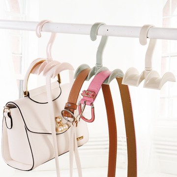 創意圍巾絲巾包包收納架衣柜免釘掛架掛鉤掛領帶架子掛包架掛衣架