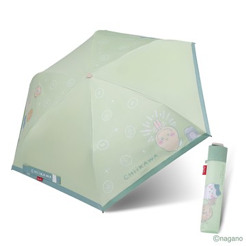 《BigRed太扁 Chiikawa-薄荷綠》54CM手開折傘