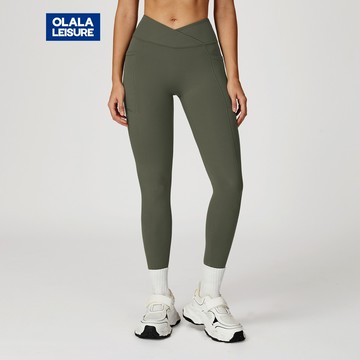 OLALA瑜伽褲高腰交叉零感普拉提瑜伽健身