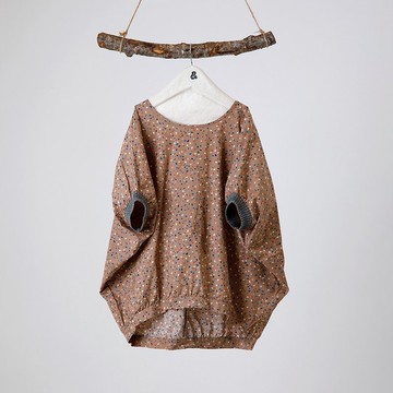 彩色水滴點點飛鼠袖上衣