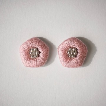刺繡耳環 櫻花 春季 也適合搭配和服