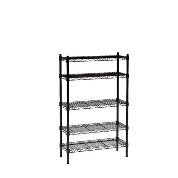 【客尊屋】粗管/小資型 30X76X120Hcm 黑武士五層架