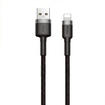 Baseus 倍思 卡福樂 充電傳輸線 USB/Micro雙面盲插 2.4A  1m  深空灰殼 + 黑色線  1條