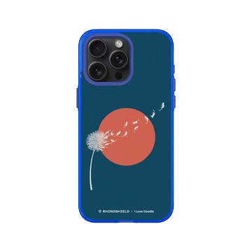 iPhone 15 Pro Max Clear 激光藍 - ilovedoodle (Lim Heng Swee) - Cat and Plant - 蒲公英