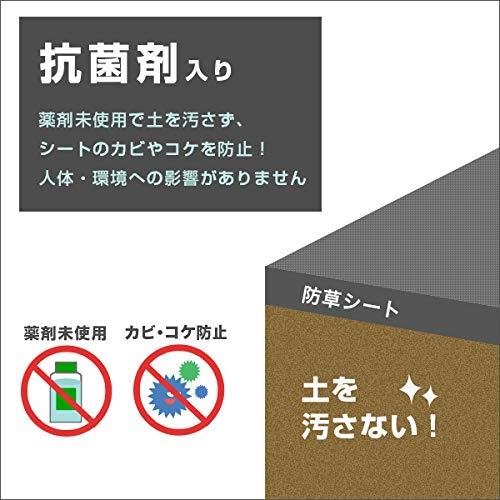 高密度135G 防草シート 1m×10m×2本セット ブラック (UV剤入り／厚手・高耐久4-6年)