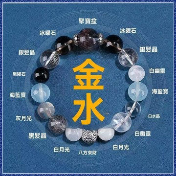 武德宫過爐開光🙏7月初更新-五行喜用金水手鍊男女款聚寶盆多寶手串補火木缺天然水晶平衡能量  免運免運 熱銷 師傅推薦