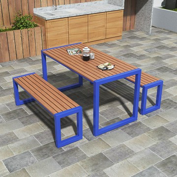 公司貨 免運 超低價 奶茶店戶外桌椅天臺防曬酒吧休閑桌椅夜市別墅美食街塑組合店庭院 快速發貨