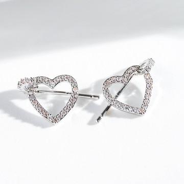 空心愛心耳環(J053L0Q006A) - JUJURY