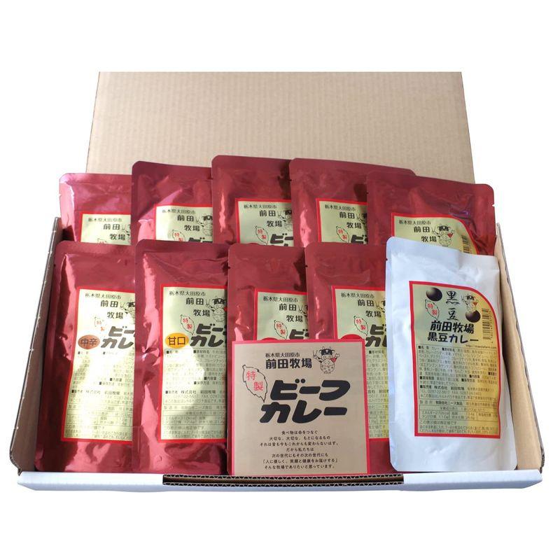 前田牧場 ビーフカレーギフトBOX ビーフカレー 3種各200g×各3 黒豆カレー 200g カレー