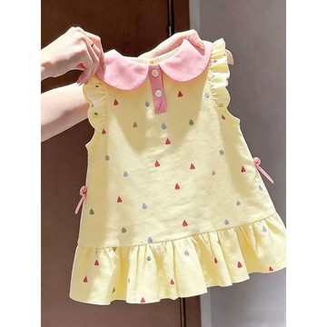 🎀biubiu童裝🎀純棉女童甜美連衣裙夏季新款可愛卡通POLO裙女寶寶甜美娃娃裙