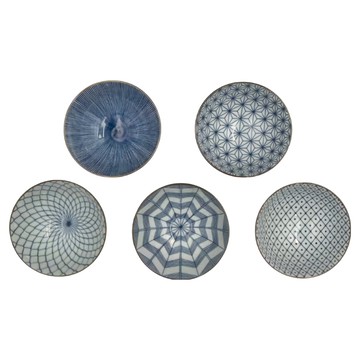 Saikai 西海陶器 有田燒古染繪變飯碗組 11.5 x 6.5cm 300ml 5入  飯碗  有田燒古染繪 藍色  1組