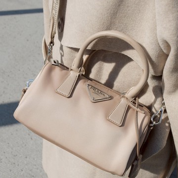 PRADA 1BB846 Re-edition 2005 迷你兩用波士頓包.淺褐