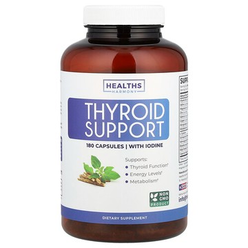 Healths Harmony, 含碘甲狀腺支援配方，180 粒膠囊
