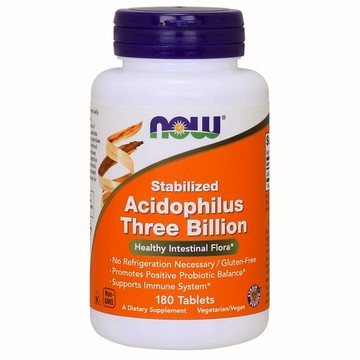 Stabilized Acidophilus 3 Billion 180 Tabs by Now Foods