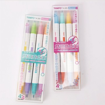 【 節奏 TEMPO】 雙頭疊色筆 4色 / 組 - 多款可選