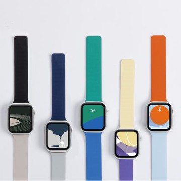 MOFT｜Apple Watch 42/46mm 磁吸防水矽膠錶帶 繽紛配色 一秒吸附