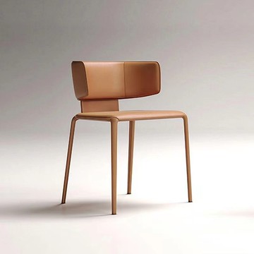 公司貨 免運 意式輕奢設計師餐椅樣板房梳妝臺書桌現代簡約家用餐廳極簡靠背椅 快速發貨