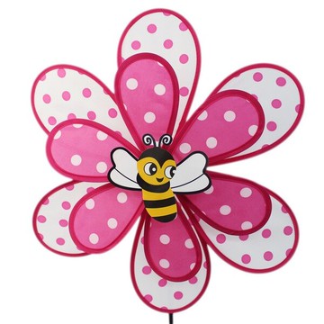 圓點雙層風車 昆蟲 大型 直徑39cm/一支入(促90) 大加小尼龍布彩色風車 風車童玩-YF12254【APP滿額下單10%點數(單一帳號最高5000點)】1/31止