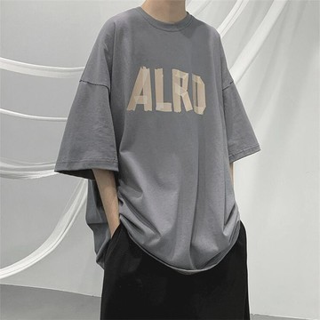 短袖T恤男夏季潮牌ins寬鬆大碼衣服日系港風字母潮流百搭半袖體恤