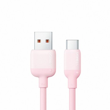 UGREEN USB-A 2.0 to USB-C 充電線/傳輸線 彩虹快充版 櫻花粉(1公尺)