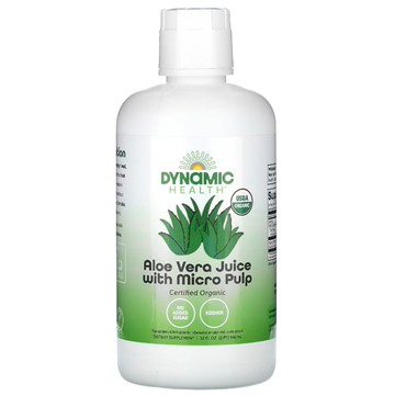 Dynamic Health Organic Aloe Vera Juice with Micro Pulp Unflavored 32 fl oz