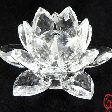 【吉祥開運坊】蓮花球系列【供佛/化樑煞氣等 白水晶蓮花座 1座】淨化擇日