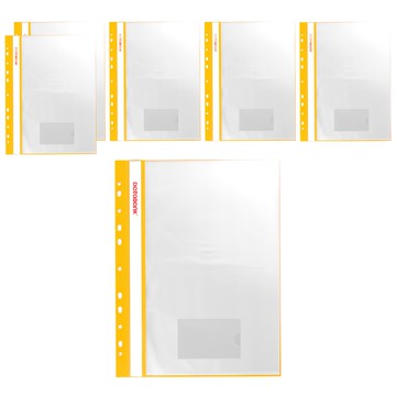 A4 20頁 11孔附名片袋 輕便軟質資料簿  6本