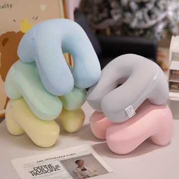 冰絲記憶棉u型枕旅行護頸枕辦公室小枕頭學生便攜式午睡枕趴趴枕