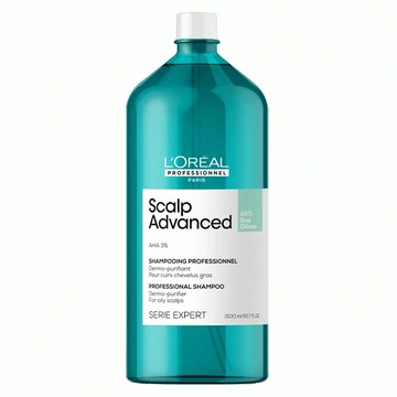 L'OREAL PARiS 巴黎萊雅 Scalp Advanced 水楊酸控油洗髮乳 溫和不刺激頭皮  1.5L  1瓶