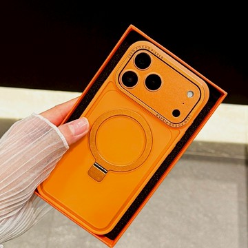 霧面 膚感 內嵌磁吸支架 手機殼 適用 iPhone 17 11 12 13 14 15 16 pro max 防摔殼