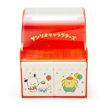 【震撼精品百貨】大耳狗_Cinnamoroll~日本Sanrio三麗鷗 MX Sanrio大集合 透明棚蓋收納盒 紅*49046