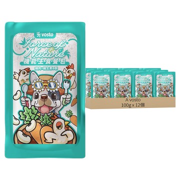 vosto 沃司托 3個月以上犬用自然食力機能主食餐包  100g  12包
