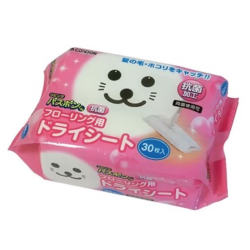 CONDOR 山崎小海豹地板抗菌乾拖30入裝，專為地板、瓷磚、榻榻米所設計，抗菌加工，兩面皆能使用，清潔吸附灰塵、毛髮  30 x 20cm  1包