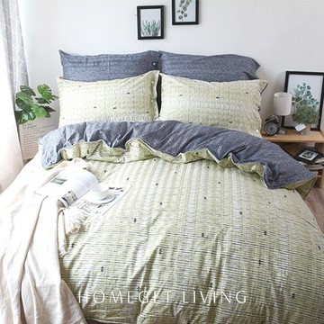 兩用被床包組 / 高織緹花織光棉 / 單人加大3.5X6.2尺 / 抹茶時光