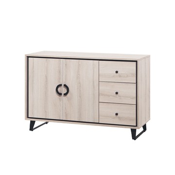 唯熙傢俱-萊利橡木白4尺餐櫃