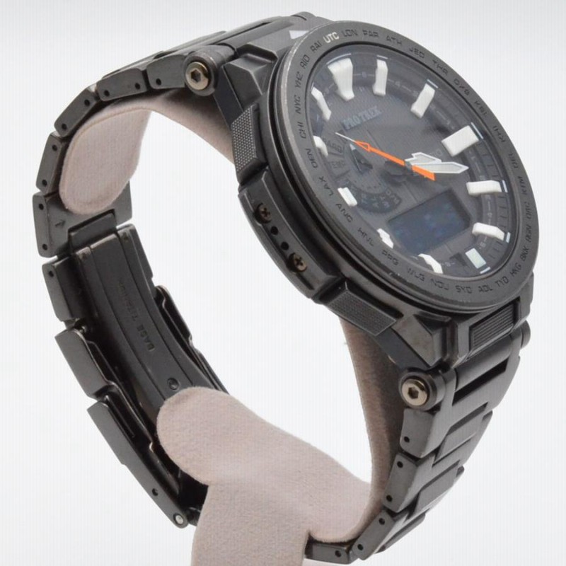 カシオ プロトレック マナスル タフソーラー 電波時計 黒文字盤 CASIO カシオ PRO TREK MANASLU プロトレック マナスル ブラック