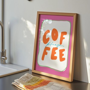 Coffee please 風格手寫海報 A3/A4 居家裝飾畫